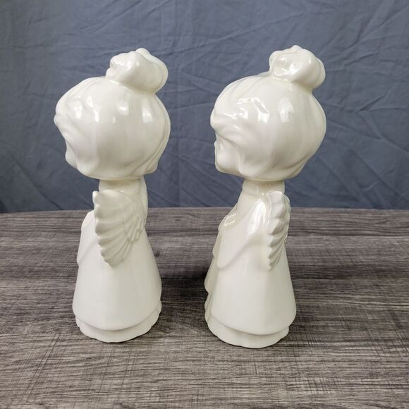Ceramic‎ Ivory Worship Angel Set - Picture 2 of 11